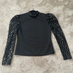 Black mock shirt